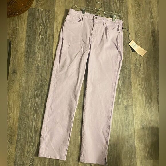 NYDJ Denim - NYDJ Curves 360 Slim Straight Lavender Jeans Sz 8 NWT